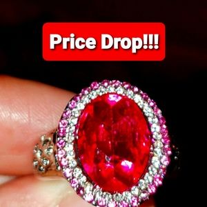 Sterling Silver Ruby Ring, size 7